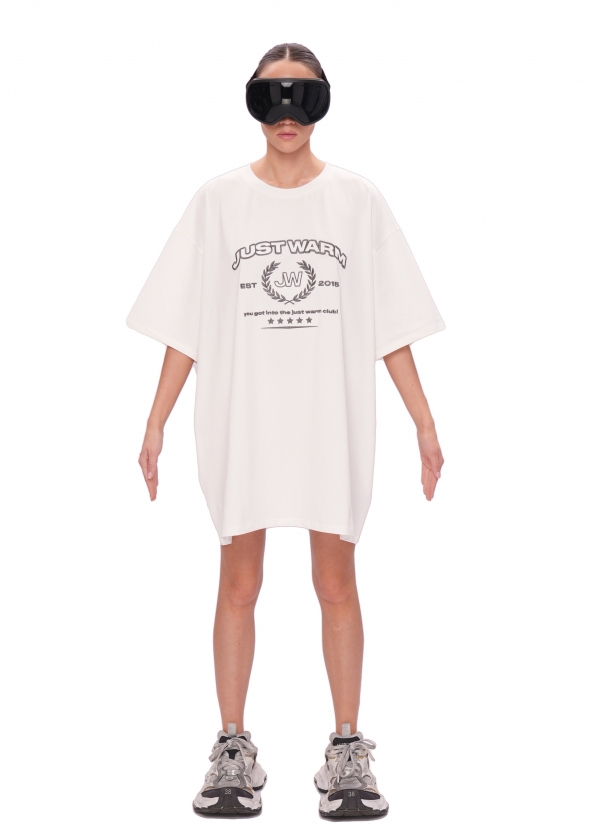 Футболка UNIVERSITY 2.0 - milk/grey