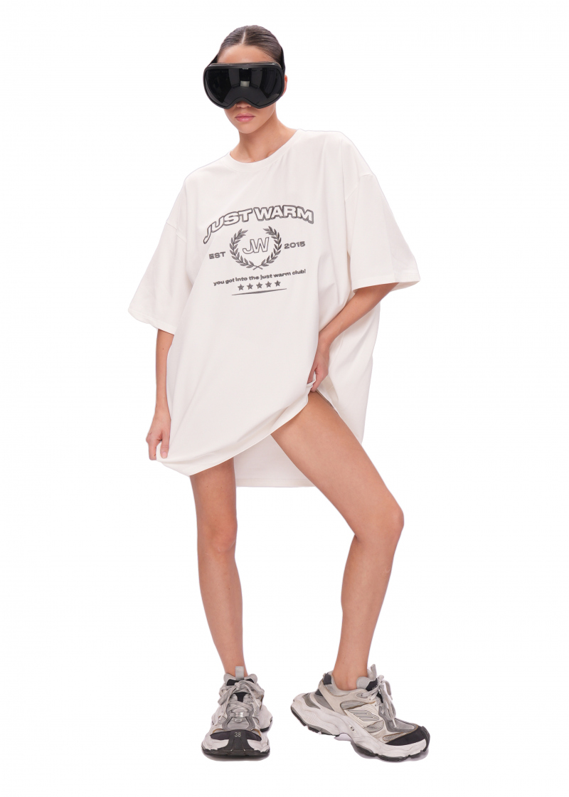 Футболка UNIVERSITY 2.0 - milk/grey