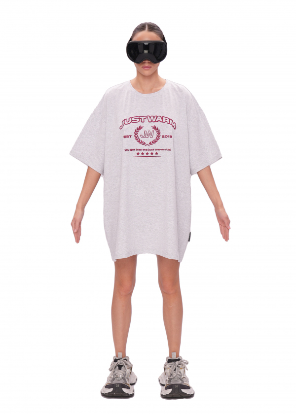 Футболка UNIVERSITY 2.0 - melange/burgundy