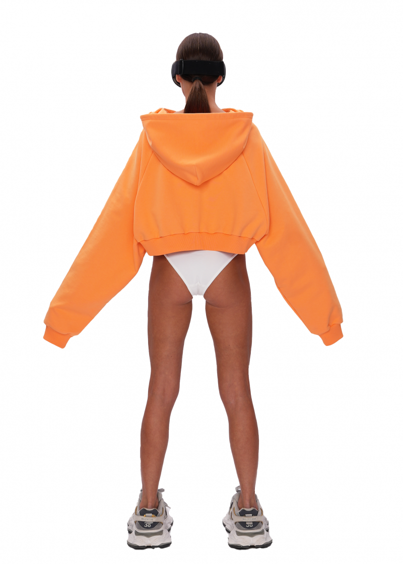 Укороченный худи ZIP - orange