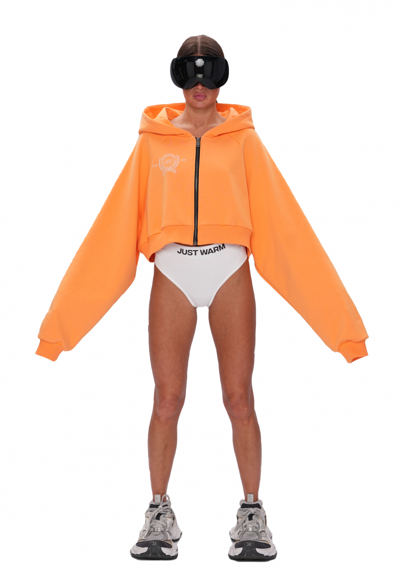 Укороченный худи ZIP - orange