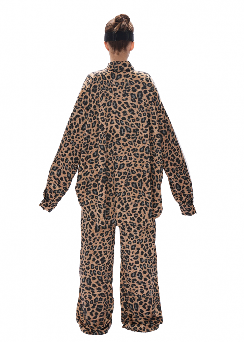 Пижама LUNA (рубашка и брюки) - leopard