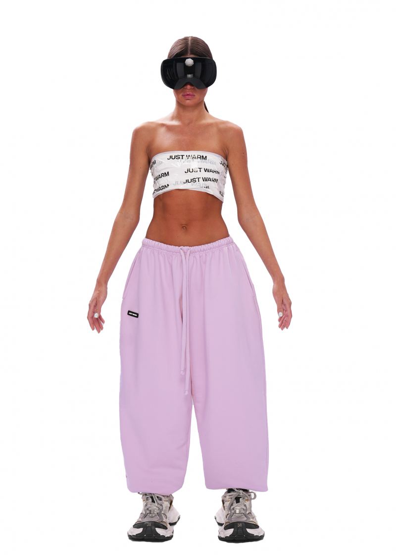 Джоггеры LOGO - ice blush