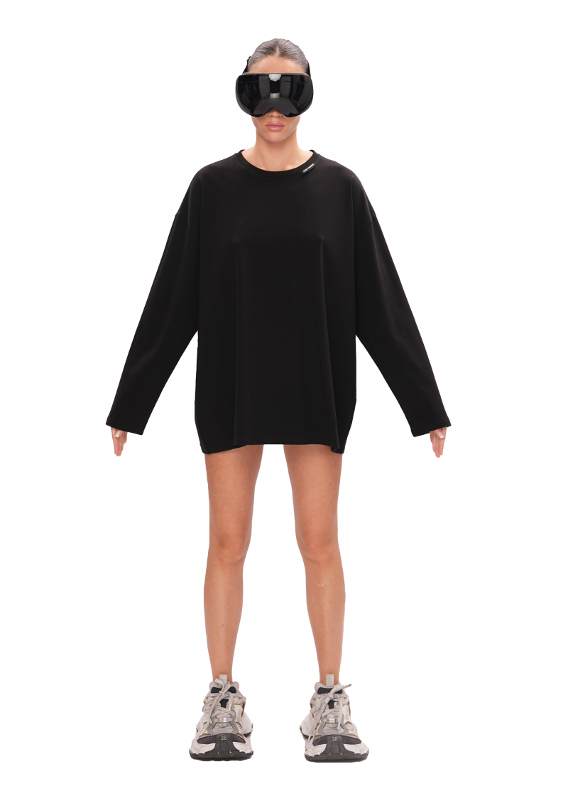 Лонгслив BASIC - black
