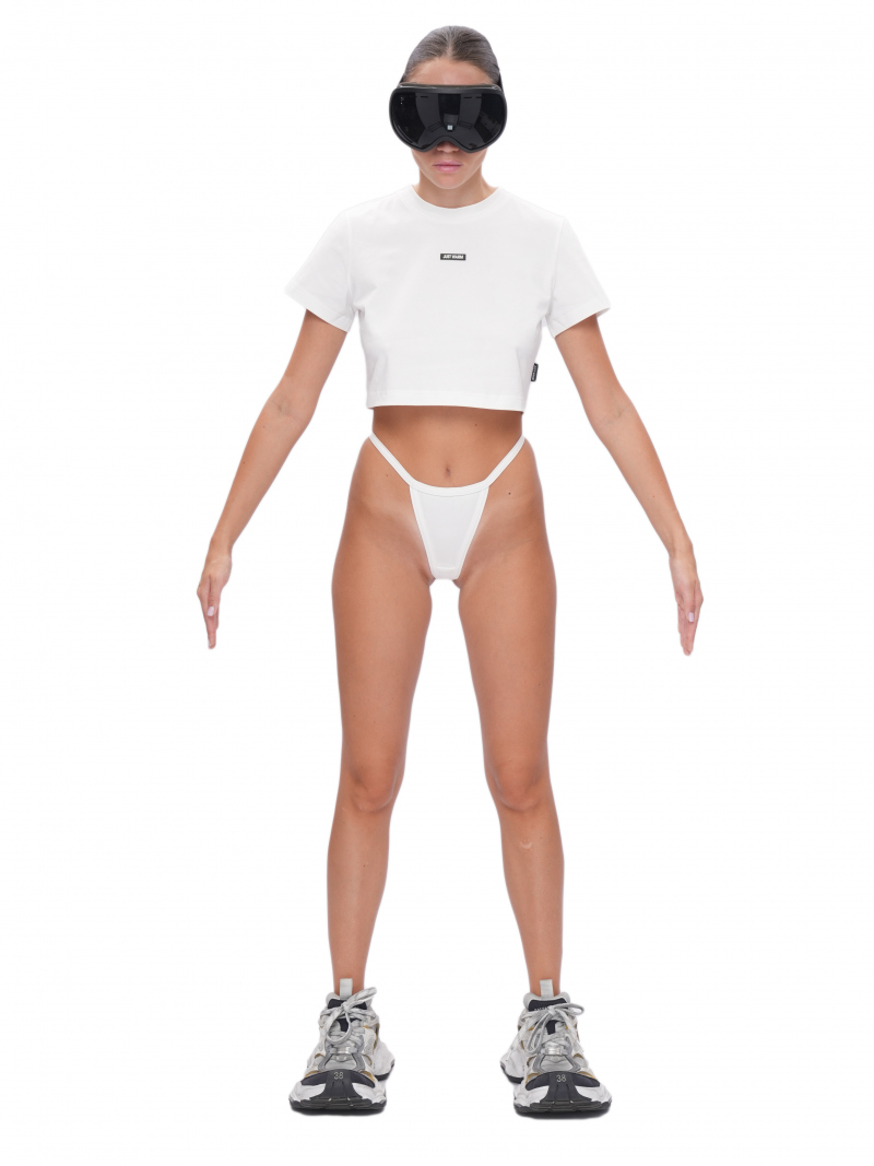 Кроп-футболка SLIM - milk