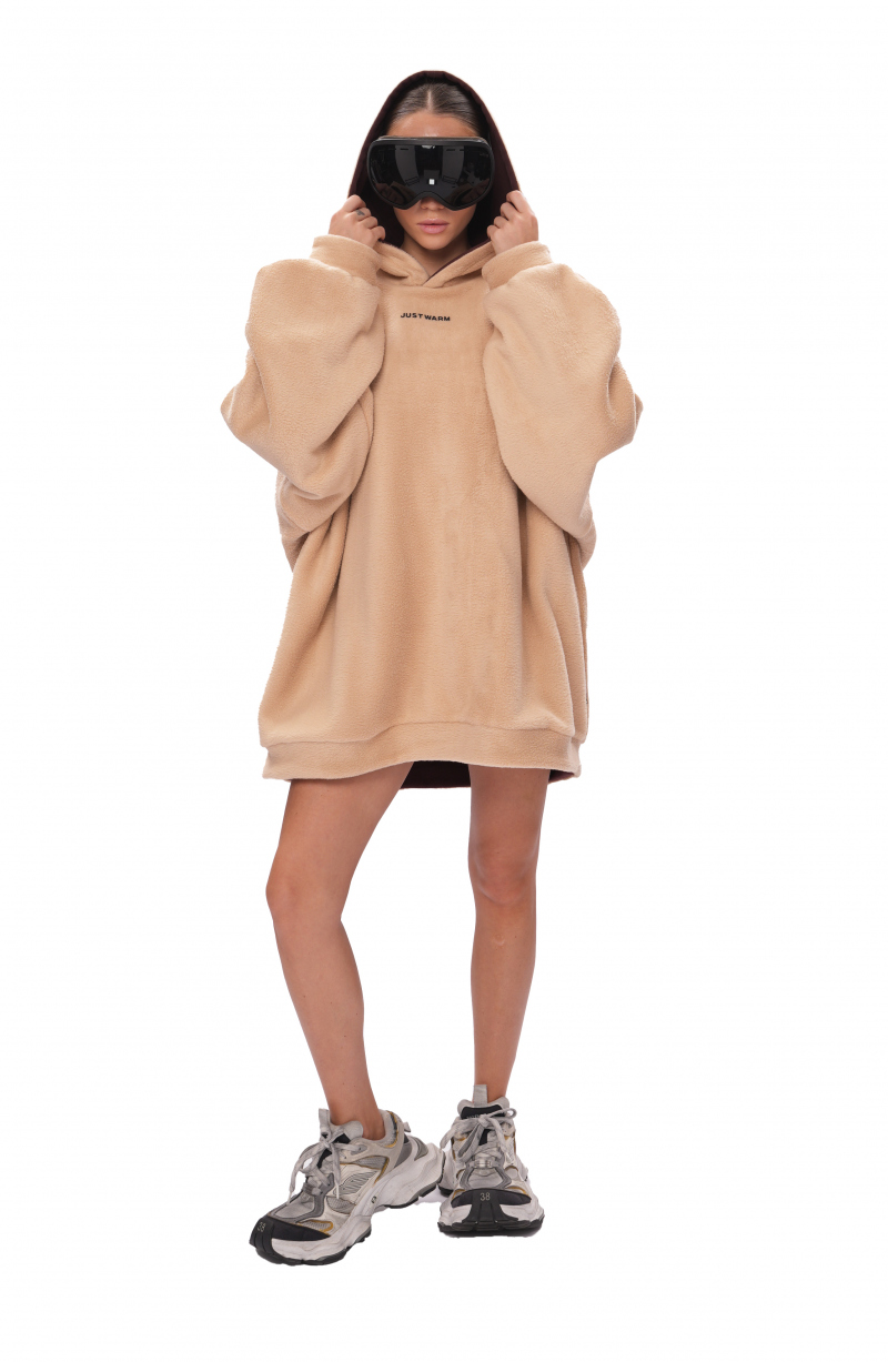 Двухстороннее худи FLEECE - nude