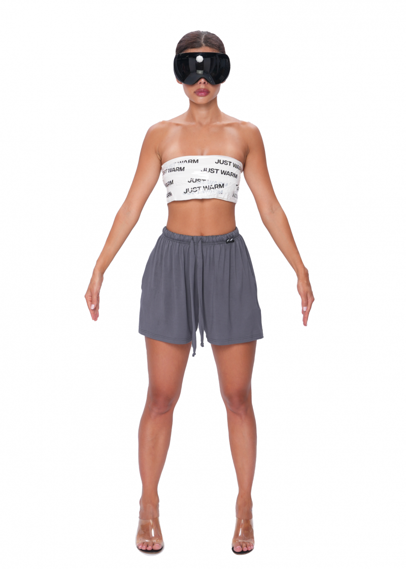 Шорты VISCOSE SLIM - dark grey