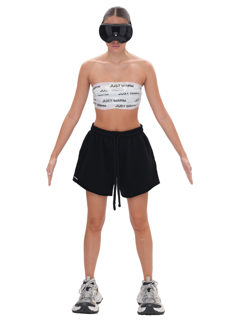 Шорты UNIVERSITY (футер) - black