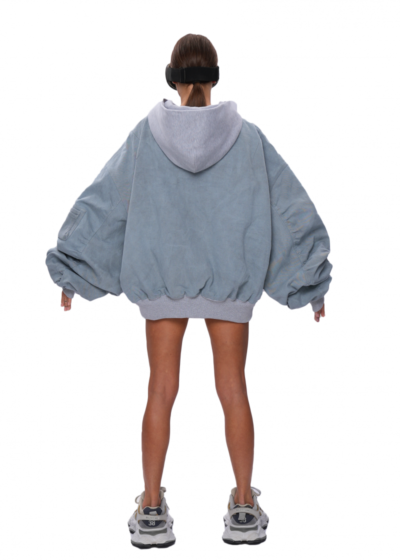 Бомбер HIGH DENIM - grey