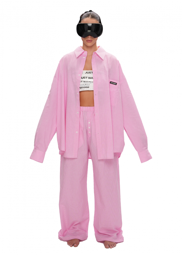 Пижама LUNA (рубашка и брюки) - pink