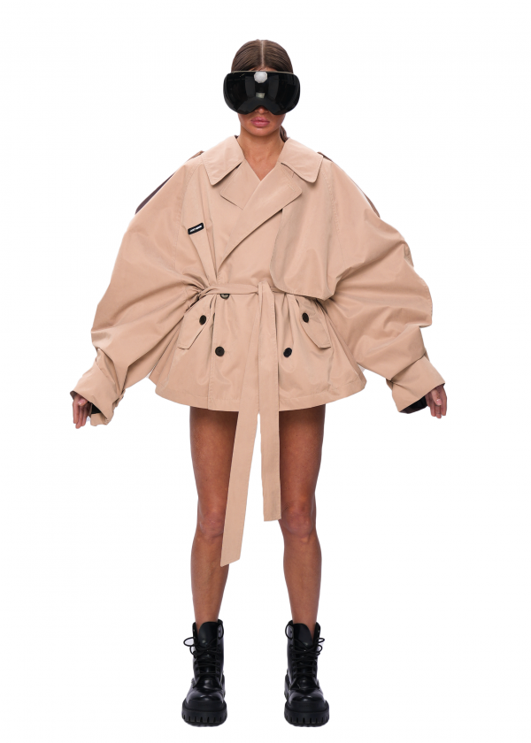 Тренч VOLUME - nude