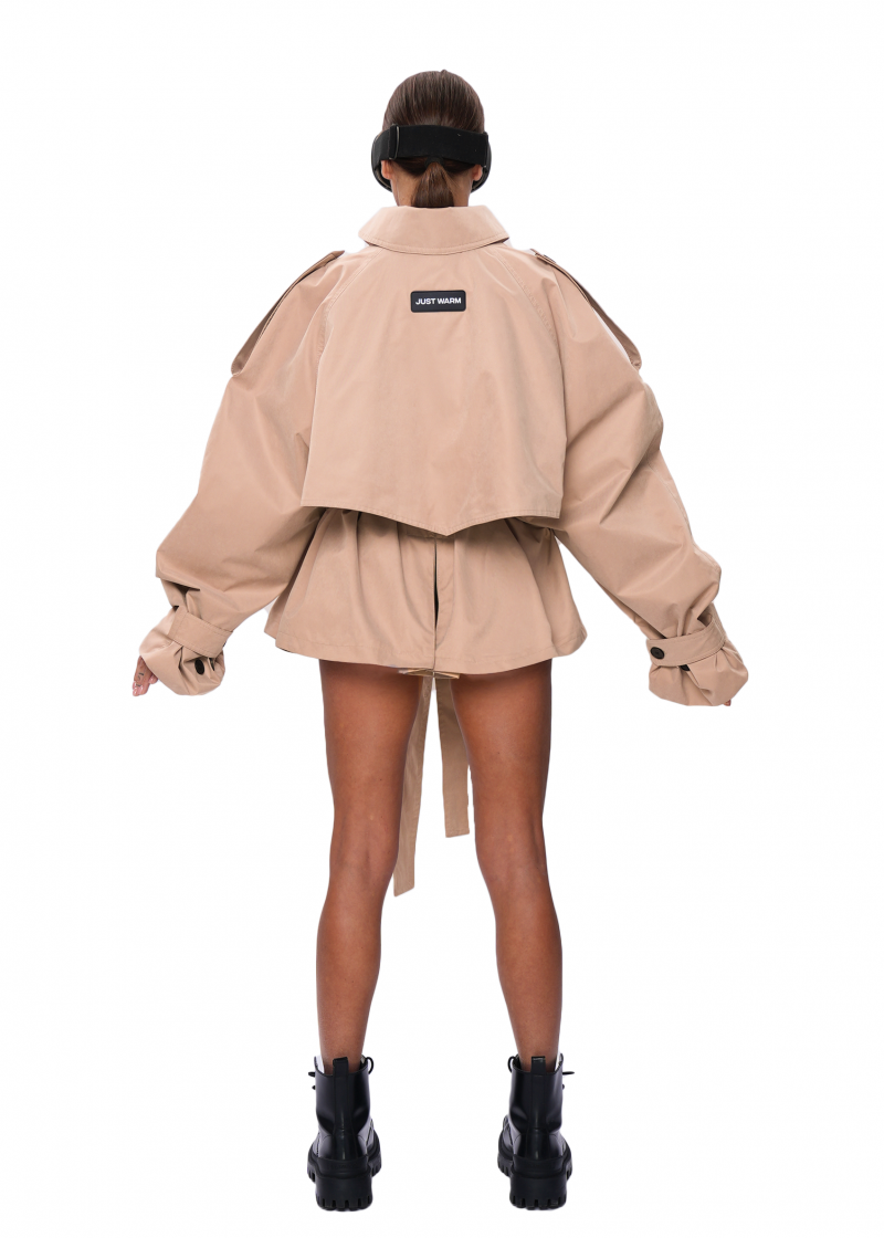 Тренч VOLUME - nude