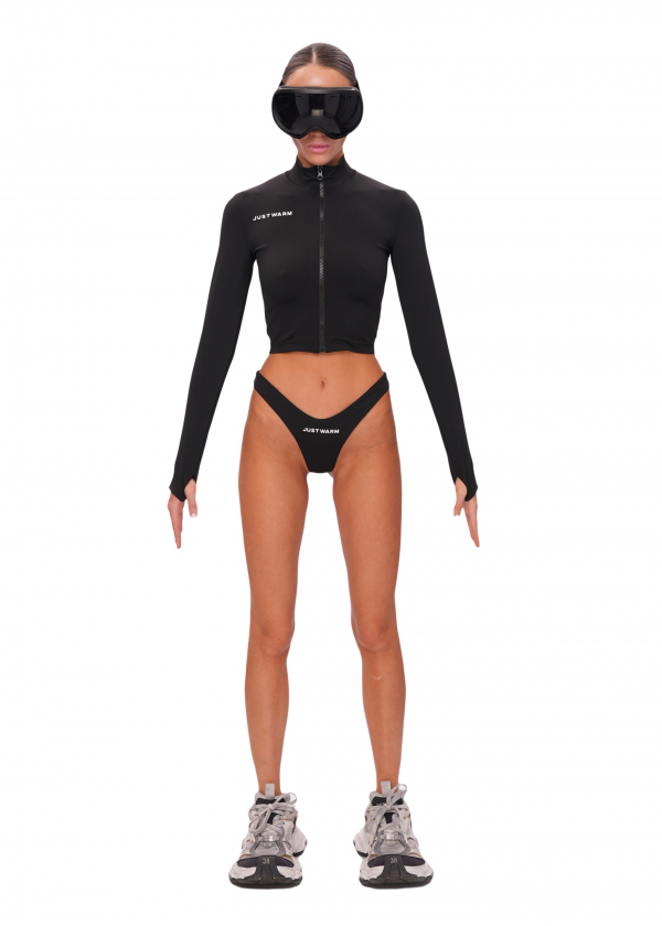 Топ zip WET - black