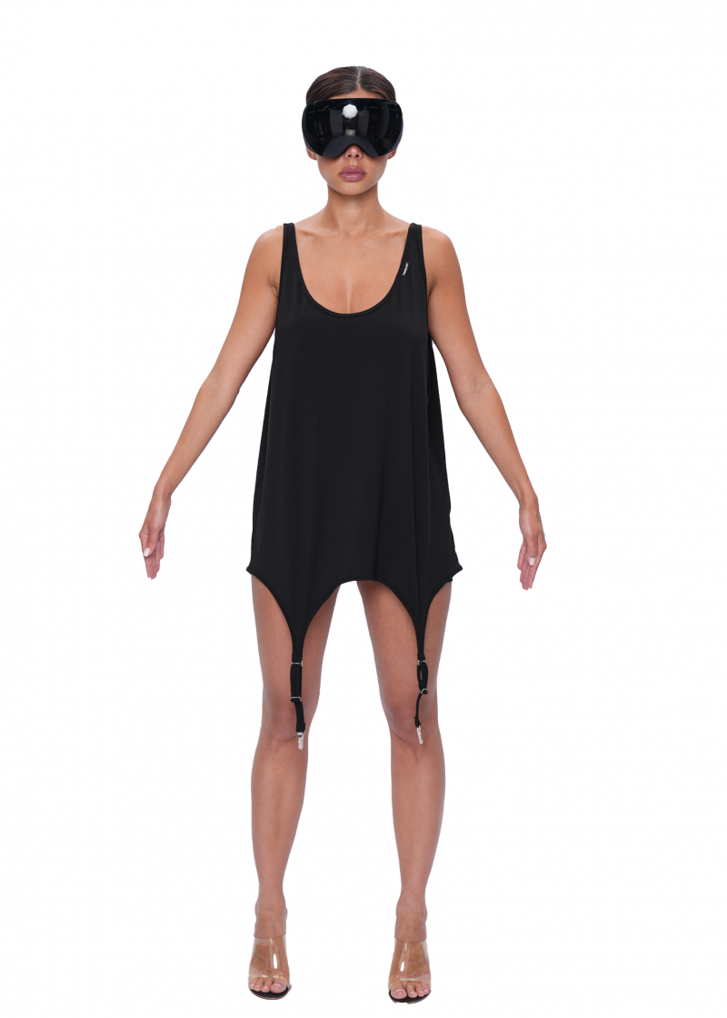 Майка со штрипками NAKED - black