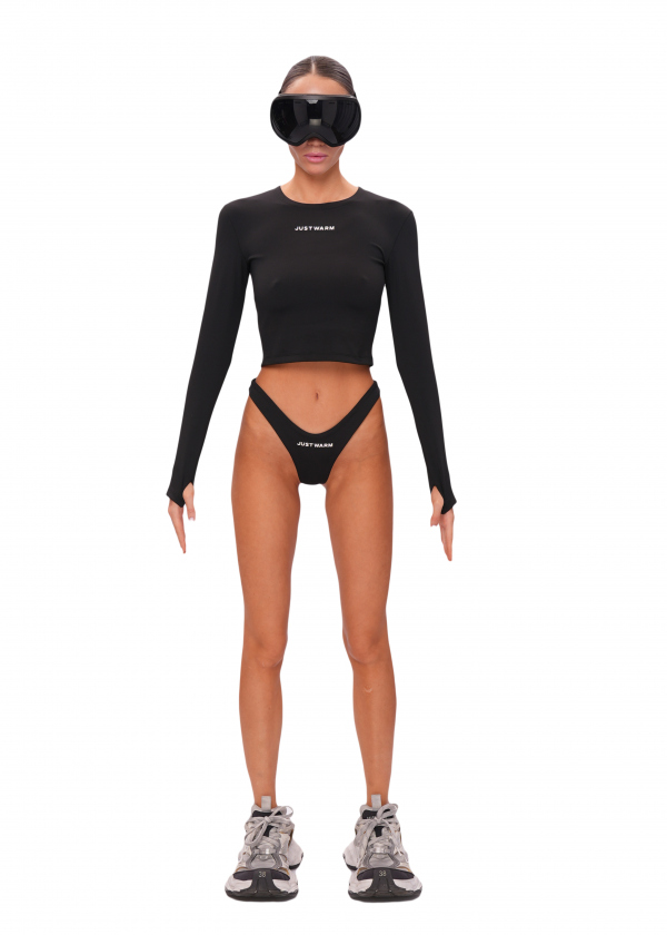 Топ long WET - black