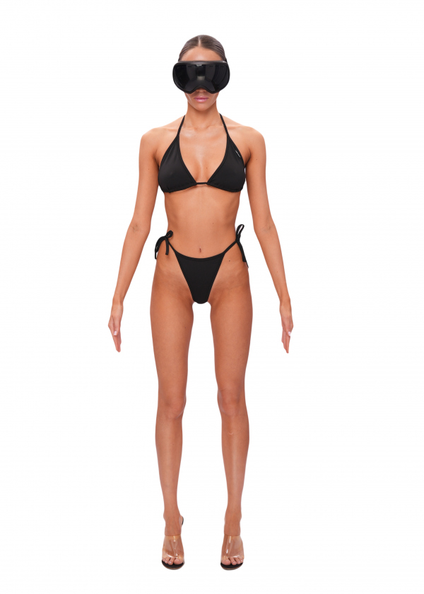 Стринги на завязках WET - black