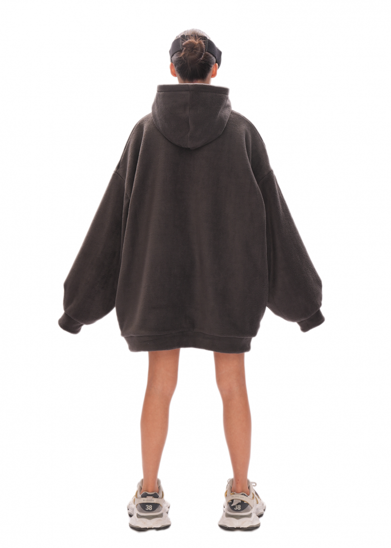 Двухстороннее худи FLEECE - dark grey