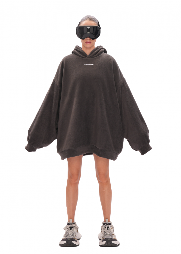 Двухстороннее худи FLEECE - dark grey