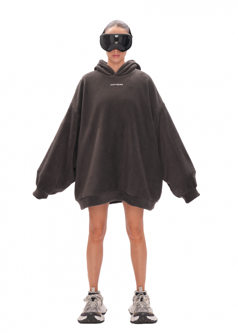 Двухстороннее худи FLEECE - dark grey