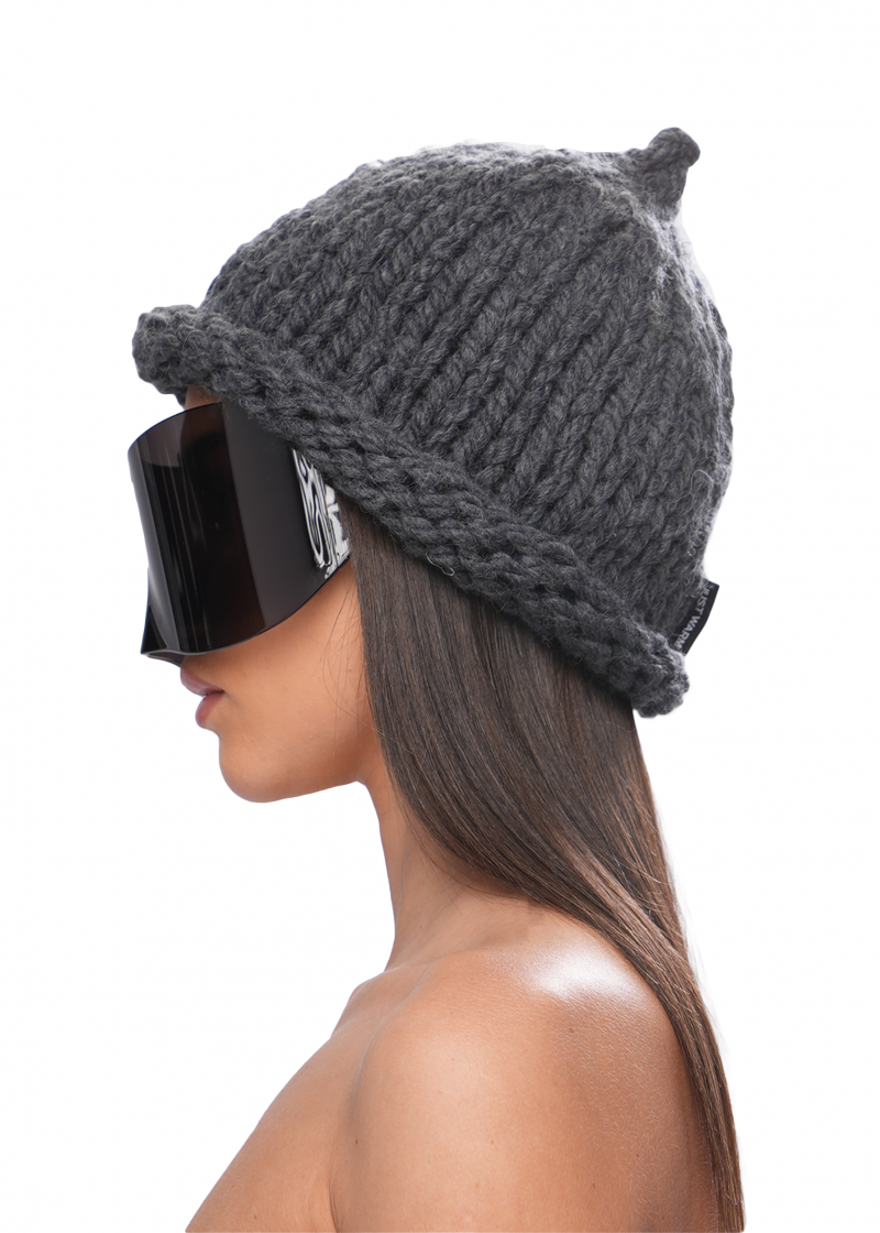Шапка FLUFFY - dark grey