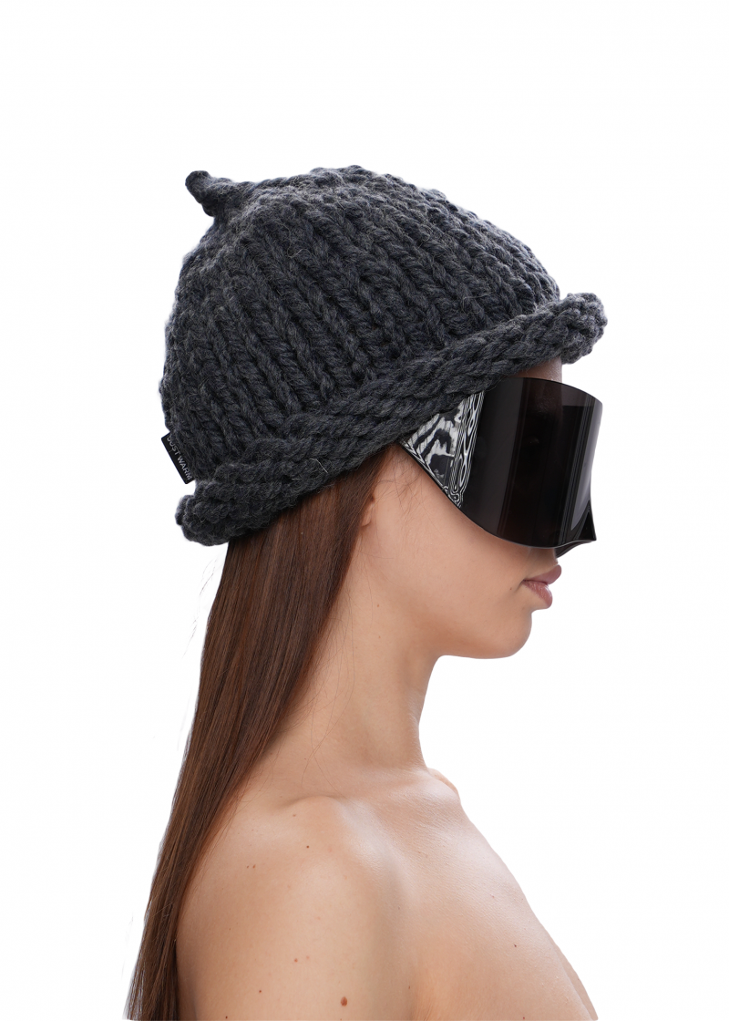Шапка FLUFFY - dark grey