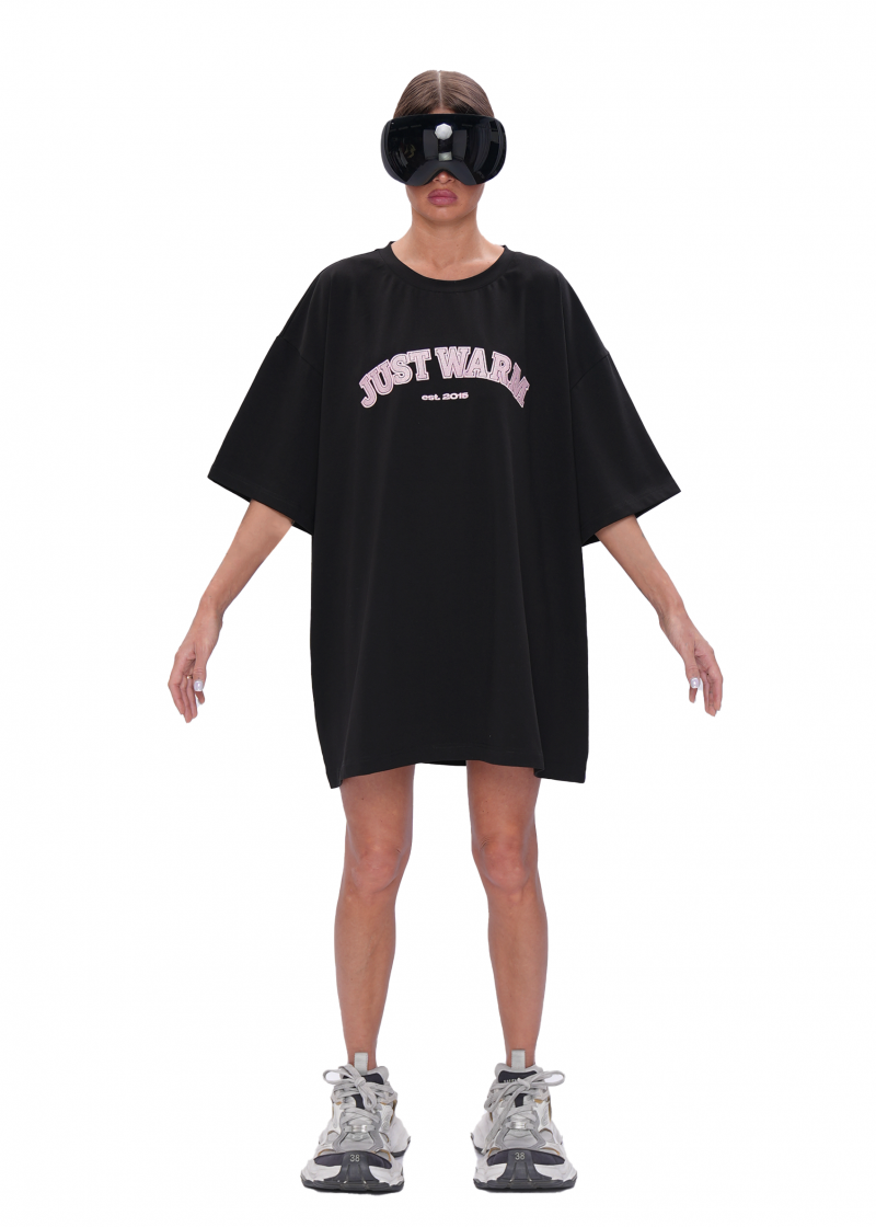 Футболка UNIVERSITY - black/pink