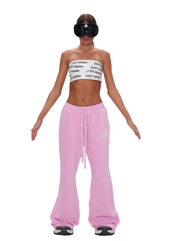 Джоггеры VELOUR SLIM - pink