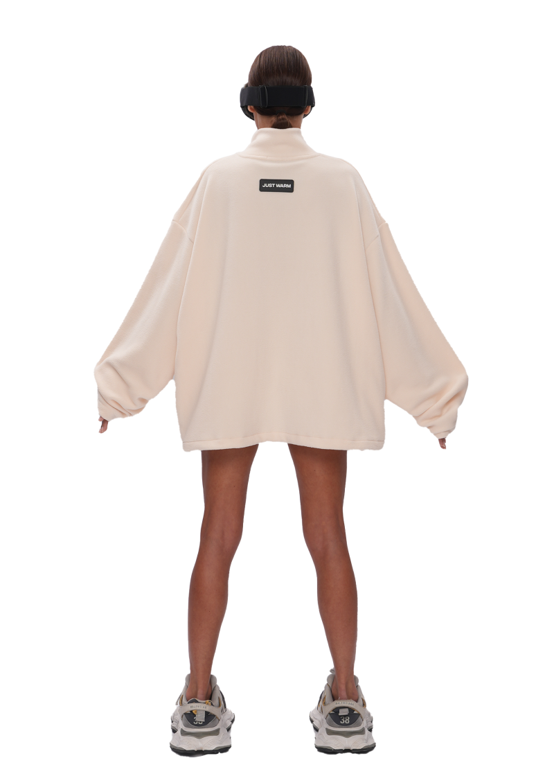 Свитшот FLEECE ZIP - cream
