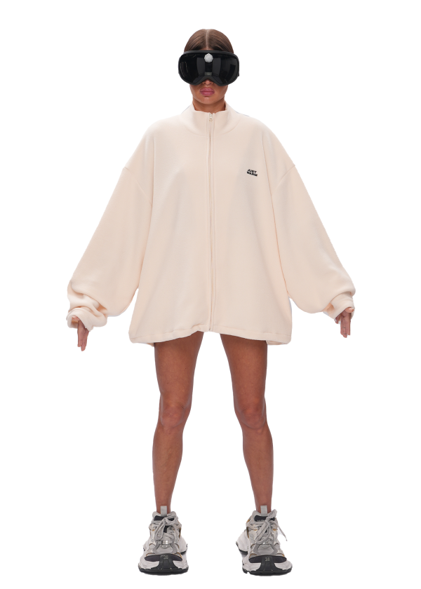 Свитшот FLEECE ZIP - cream