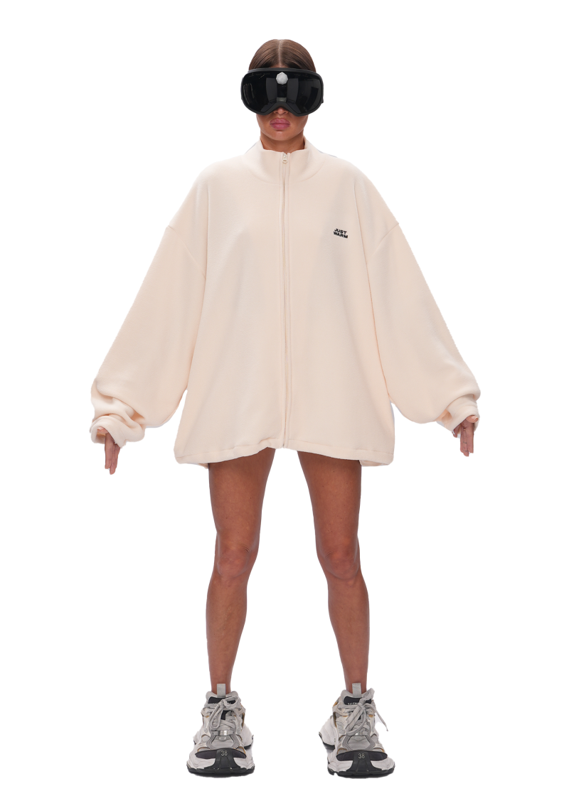 Свитшот FLEECE ZIP - cream