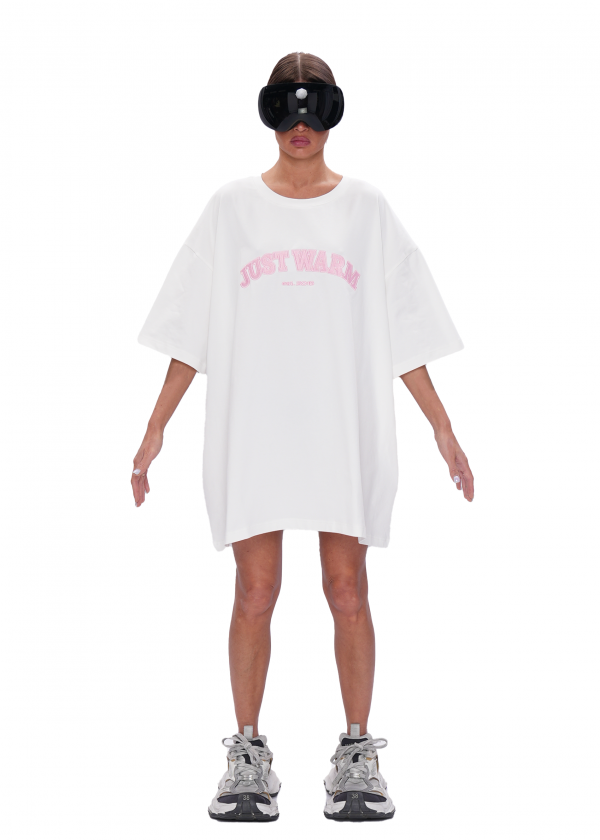 Футболка UNIVERSITY - milk/pink