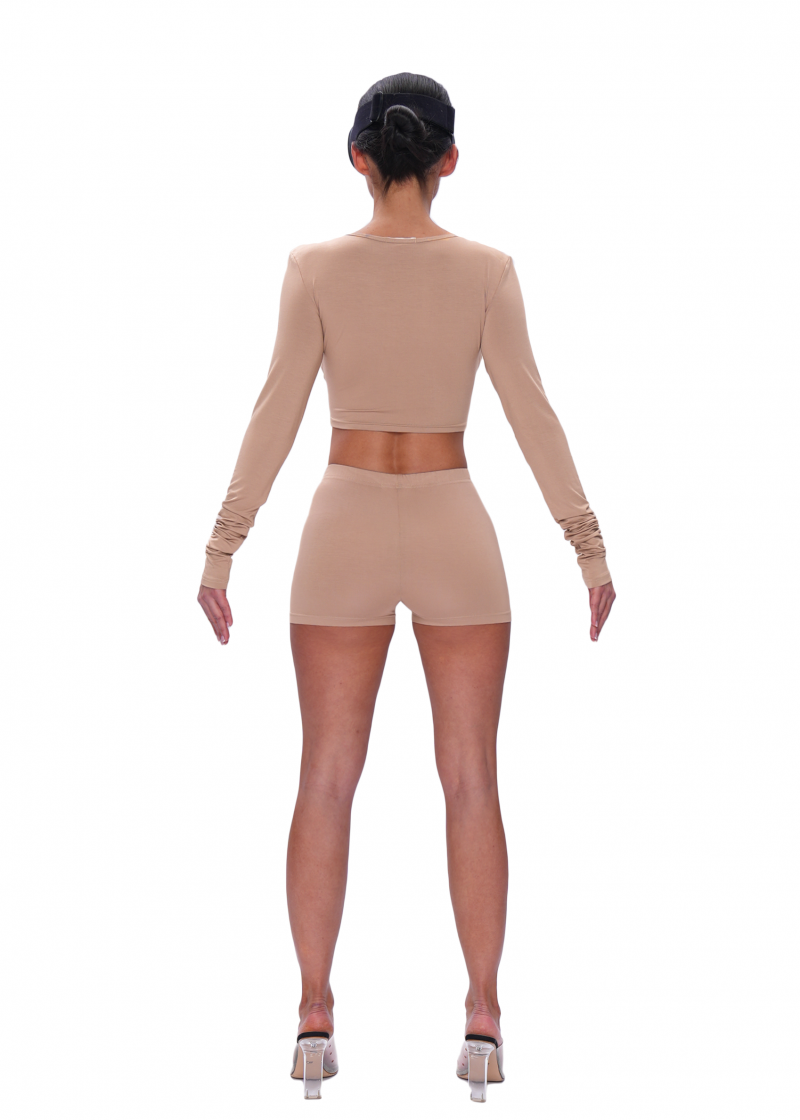 Кроп-лонгслив VISCOSE BASE - bear