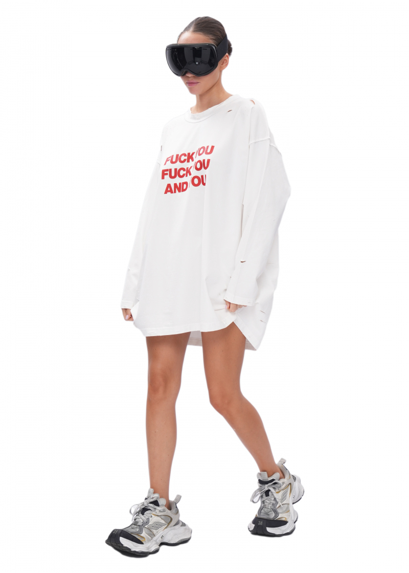 Лонгслив FUCK - milk