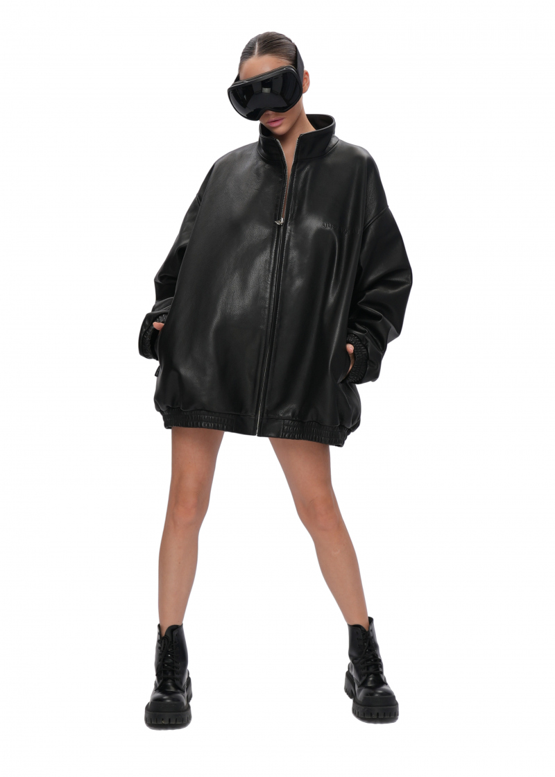 Кожаный бомбер HIDE