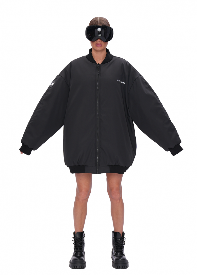 Бомбер UNIVERSITY 2.0 - black/orange