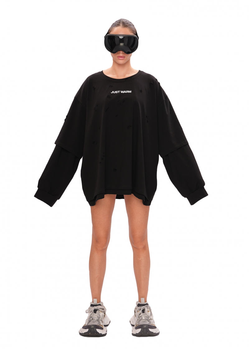 Лонгслив GRUNGE - black