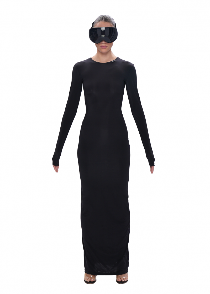 Платье EASY с длинным рукавом - black