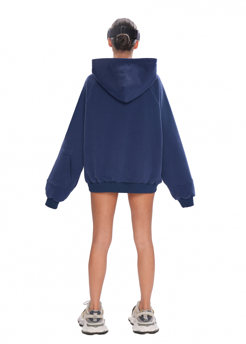 Худи ZIP - deep blue