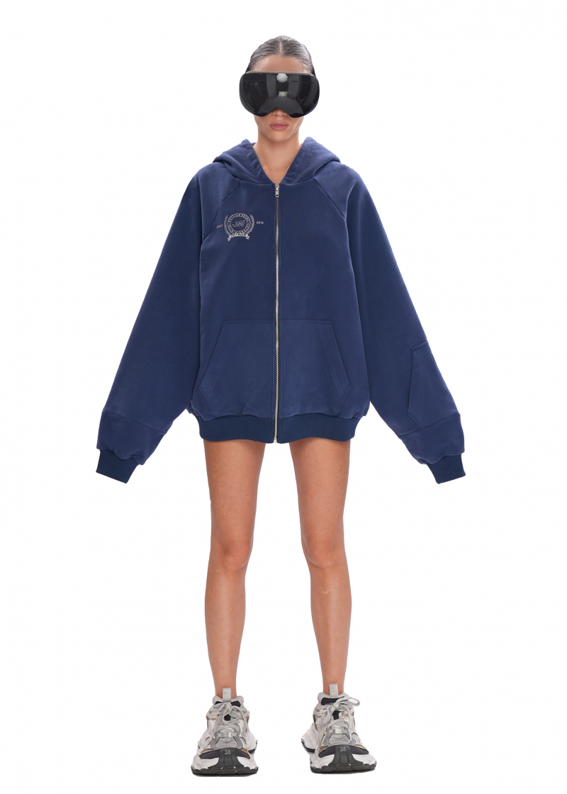 Худи ZIP - deep blue