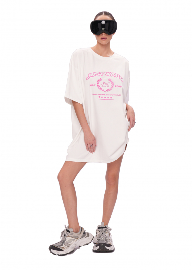 Футболка UNIVERSITY 2.0 - milk/pink