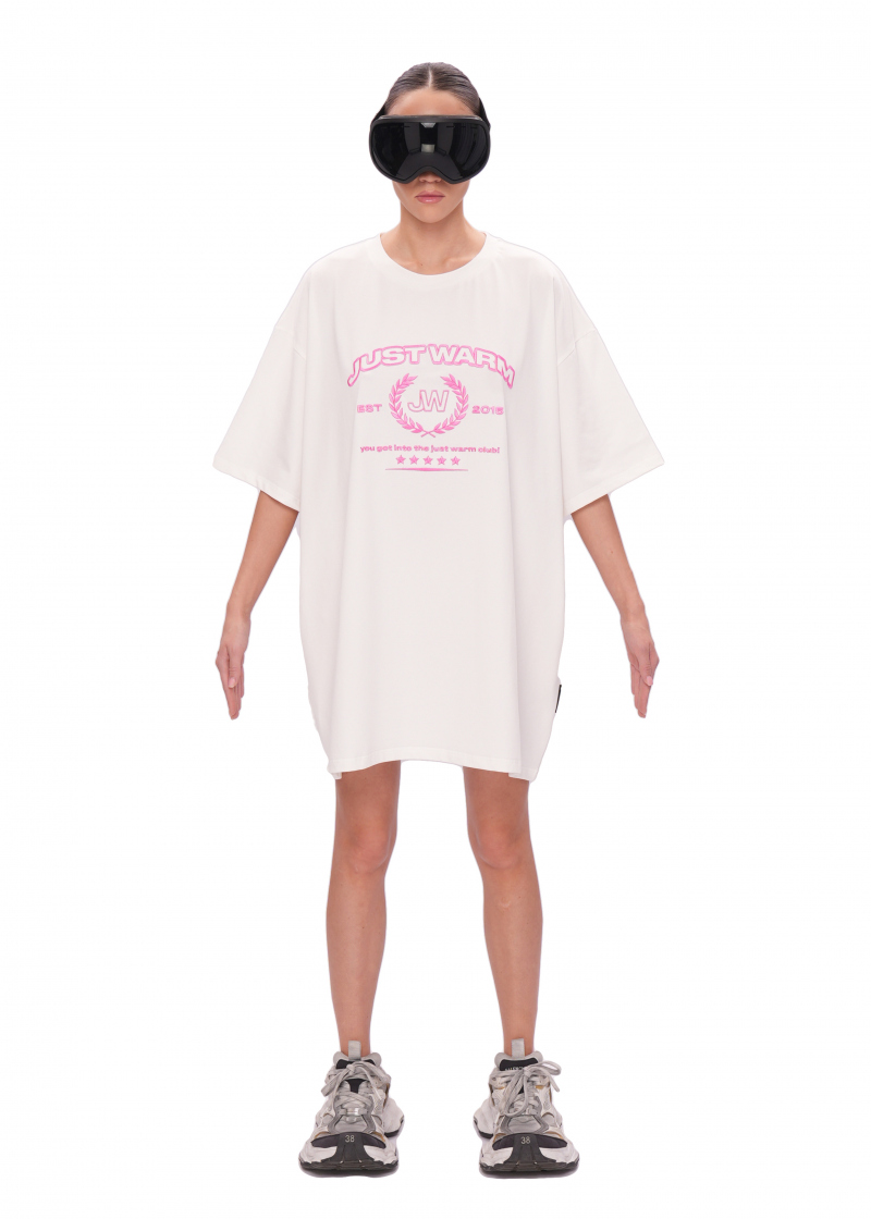 Футболка UNIVERSITY 2.0 - milk/pink