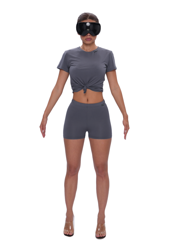 Футболка VISCOSE KNOT - dark grey