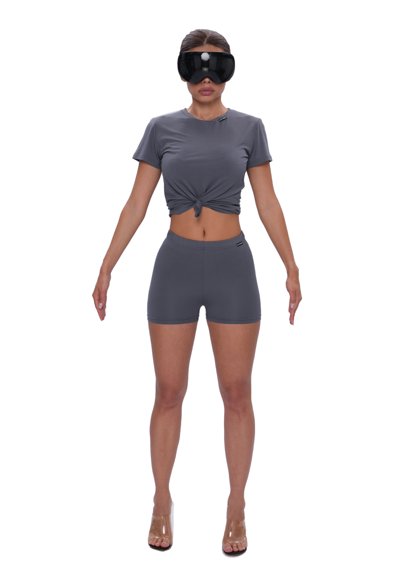 Футболка VISCOSE KNOT - dark grey