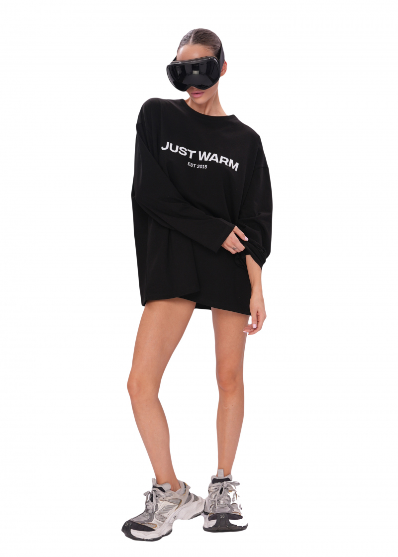 Лонгслив LOGO - black/white