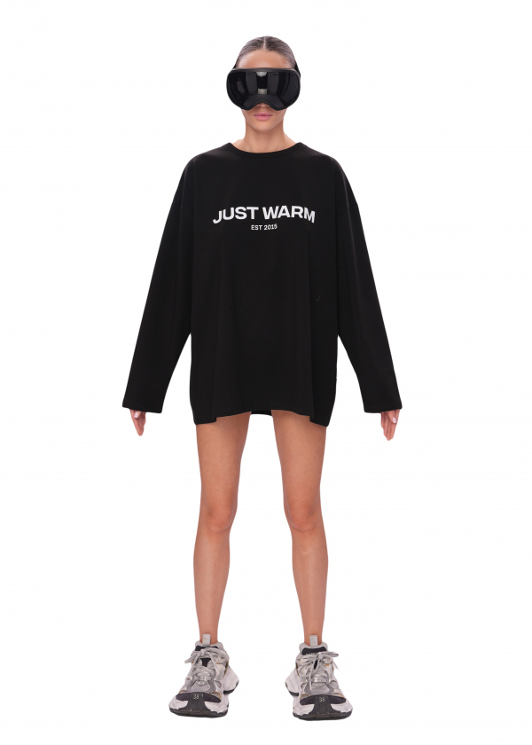 Лонгслив LOGO - black/white