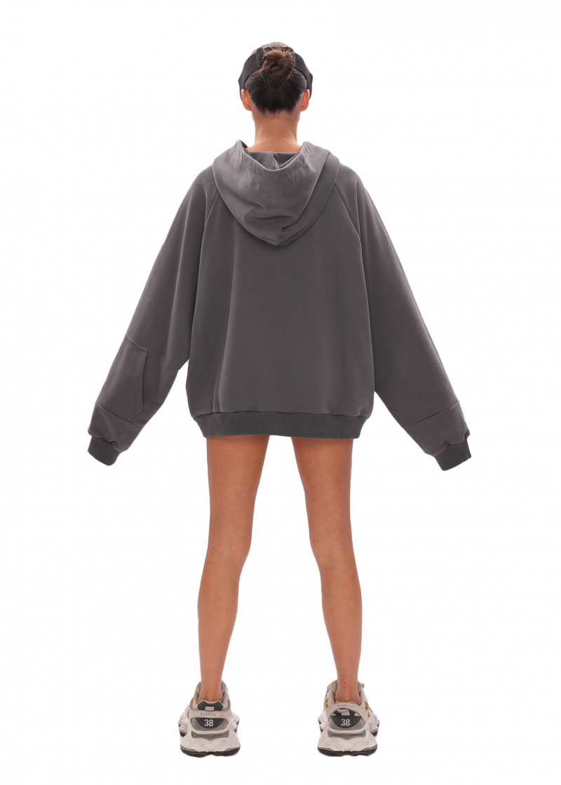 Худи ZIP - dark grey