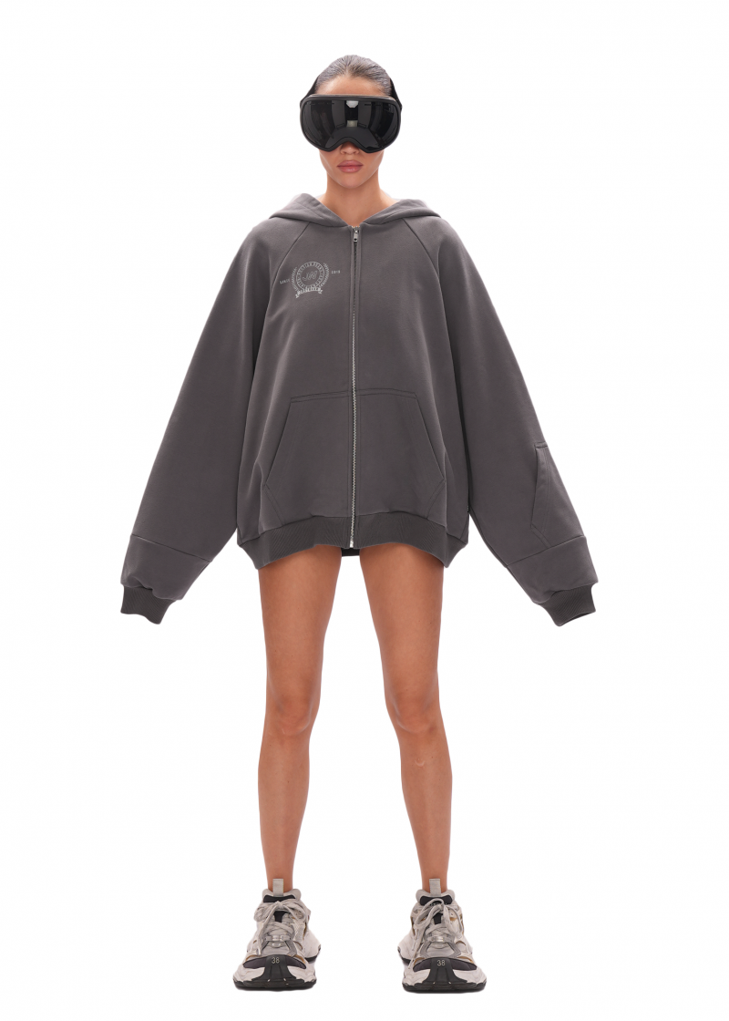 Худи ZIP - dark grey